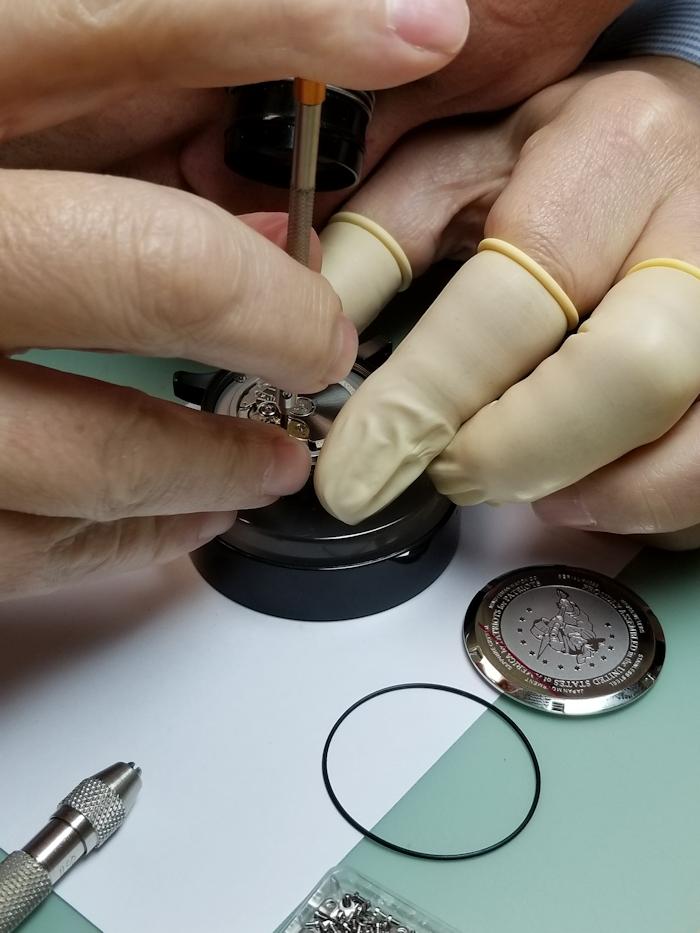 Minuteman RWB DLC finish leather strap wristwatch