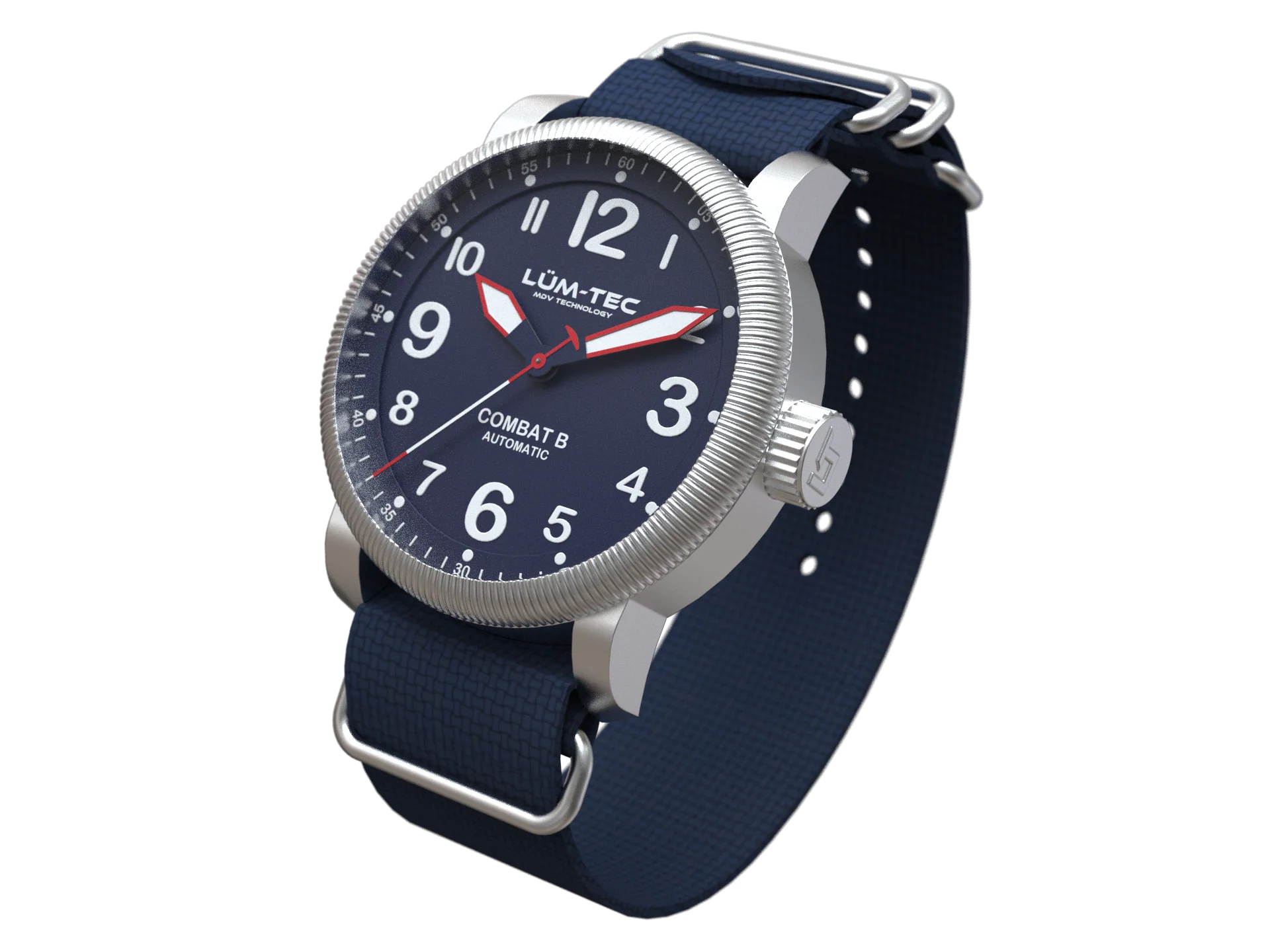 Lum-Tec Combat B70 Automatic side profile showing 43mm case and crown