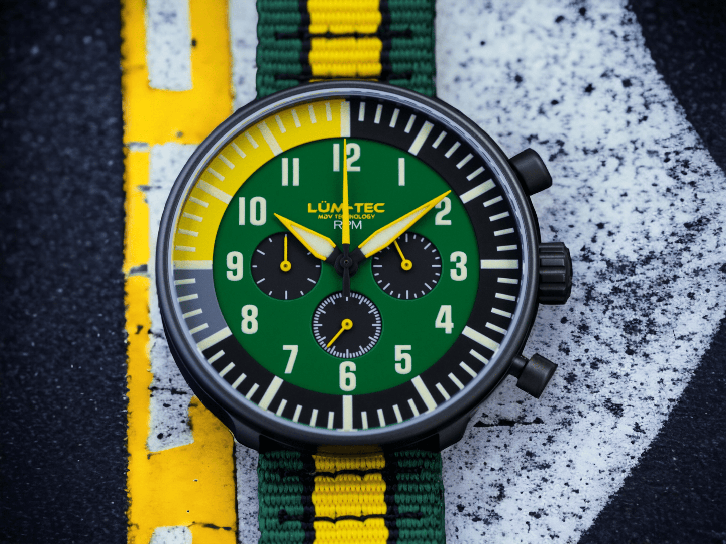 Lum-Tec RPM 3 Watch – USA Assembled Chronograph with MDV Lume – CGA Watches - The CGA Company