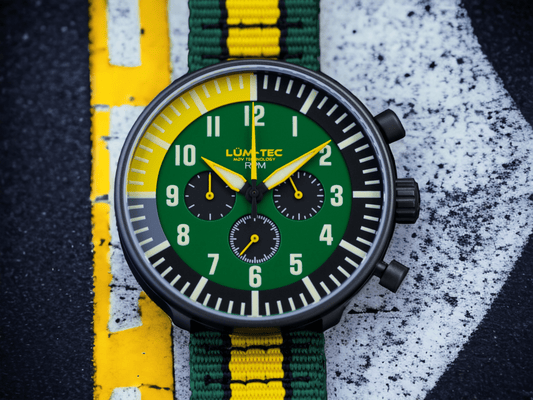 Lum-Tec RPM 3 Watch – USA Assembled Chronograph with MDV Lume – CGA Watches - The CGA Company