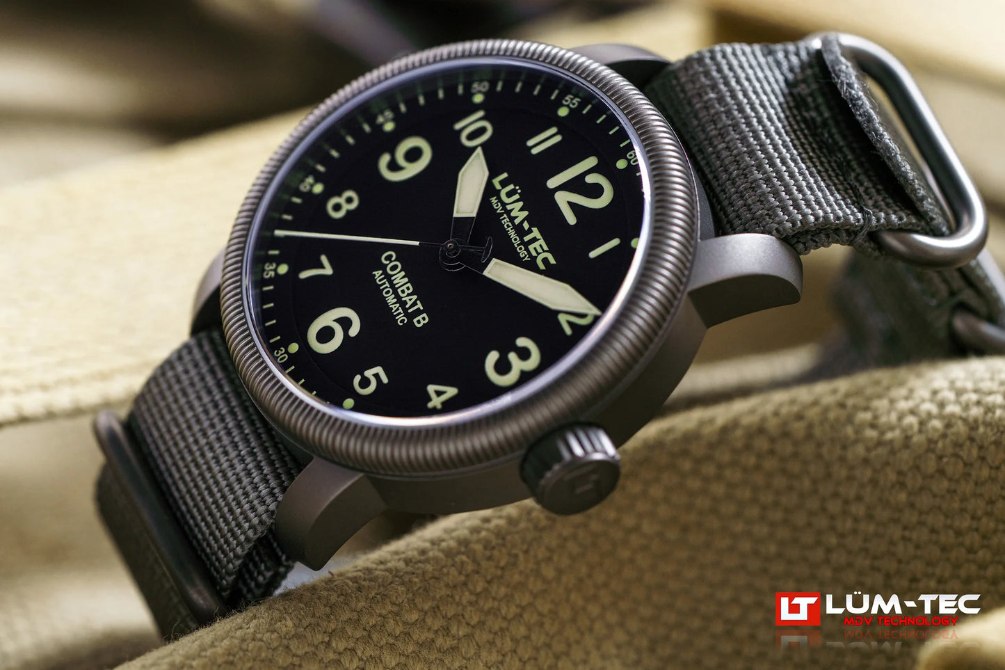Lum-Tec Combat B69 Automatic Watch – USA Assembled Field Watch with MDV Lume – CGA Watches
