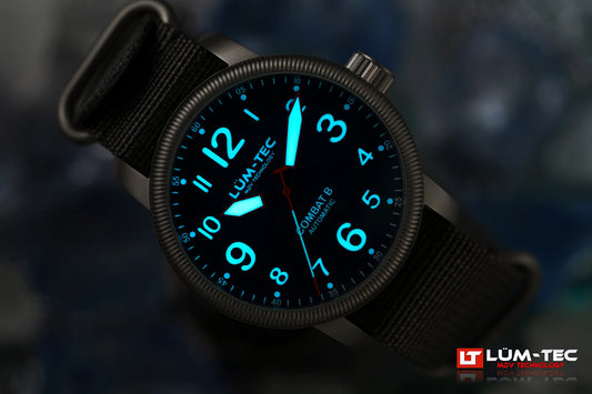Lum-Tec Combat B70 Automatic Watch – USA Assembled Blue Dial Field Watch with MDV Lume – CGA Watches - The CGA Company