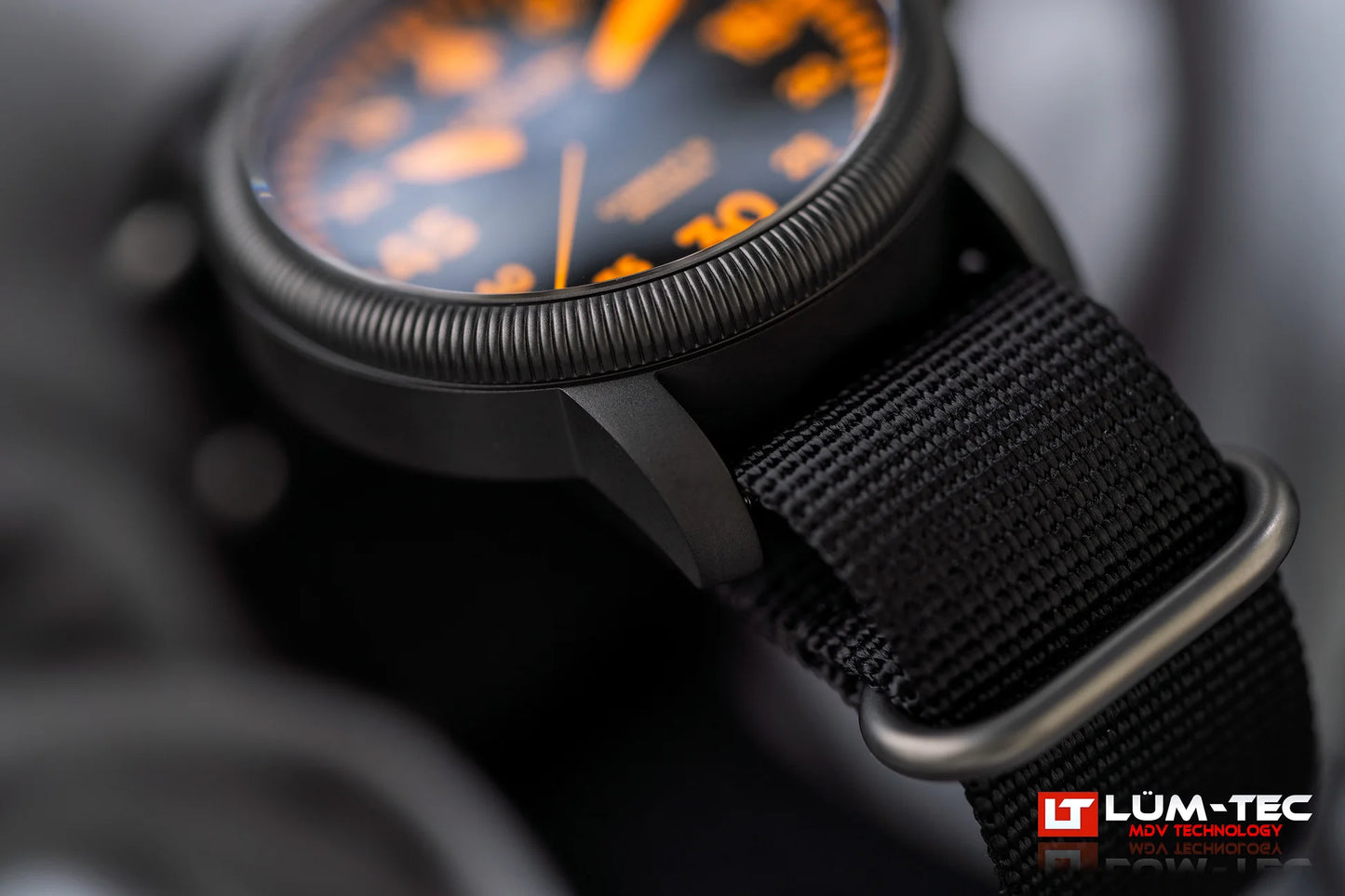 Lum-Tec Combat B71 angled view showing forged stainless steel case