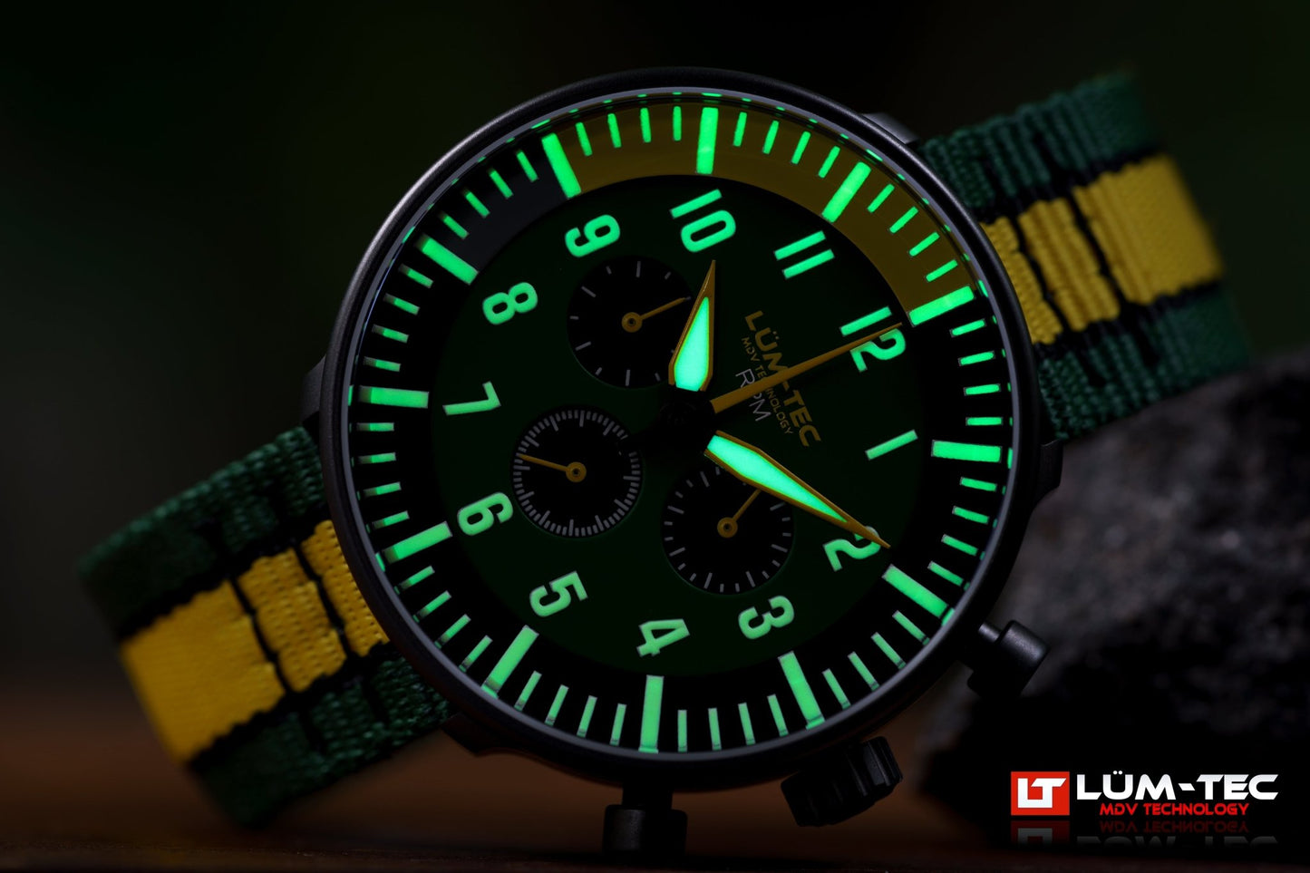 Lum-Tec RPM 3 Watch – USA Assembled Chronograph with MDV Lume – CGA Watches - The CGA Company