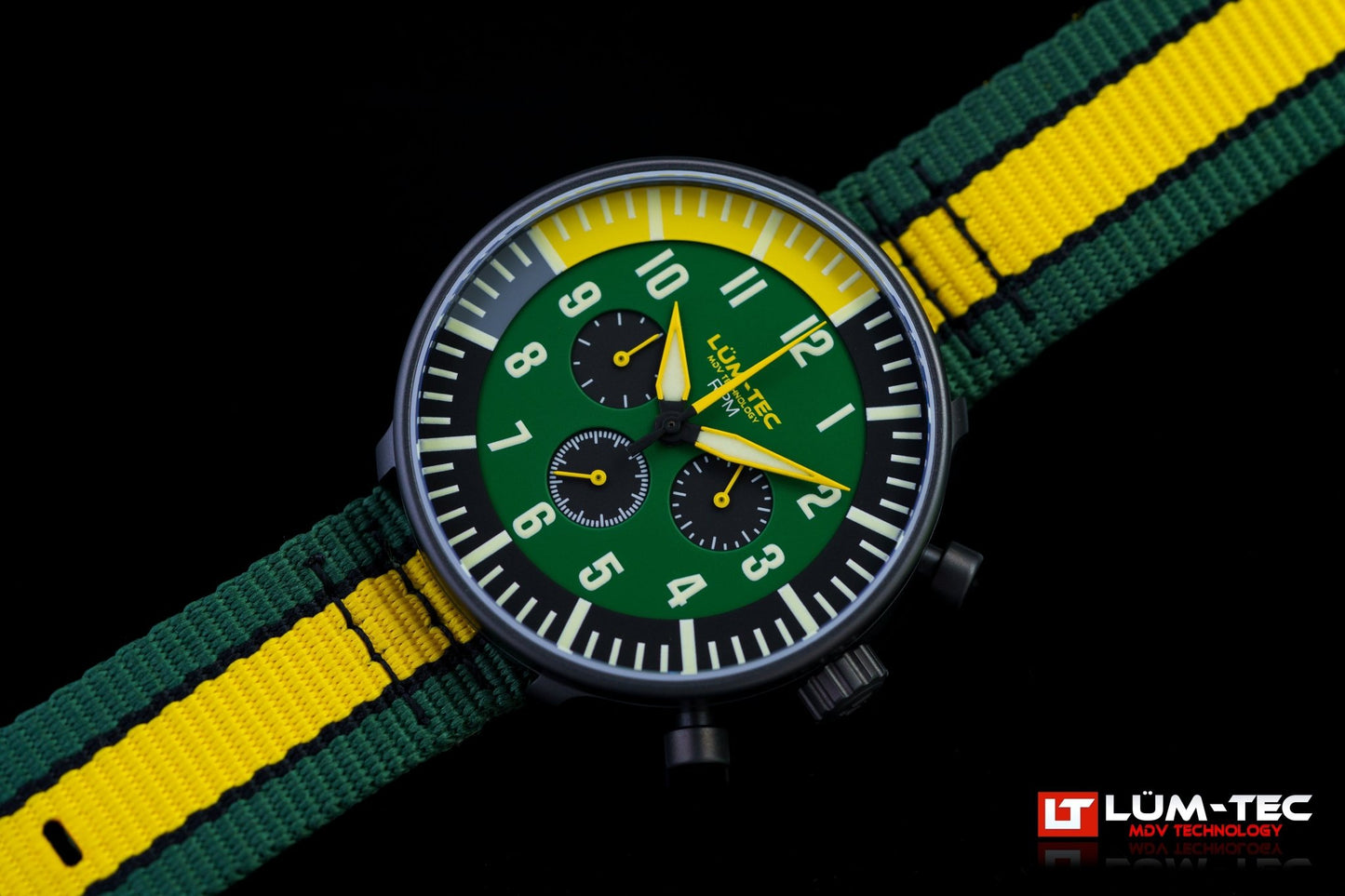 Lum-Tec RPM 3 Watch – USA Assembled Chronograph with MDV Lume – CGA Watches - The CGA Company