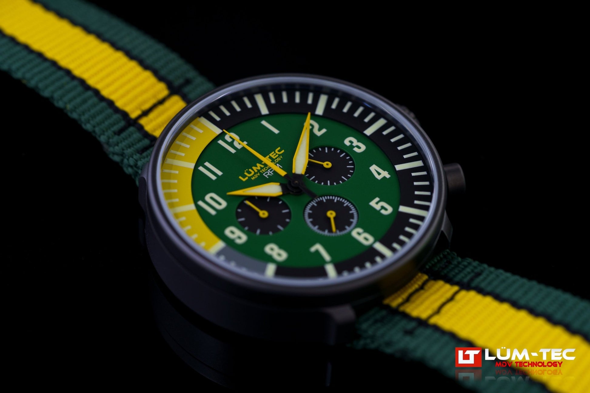 Lum-Tec RPM 3 Watch – USA Assembled Chronograph with MDV Lume – CGA Watches - The CGA Company