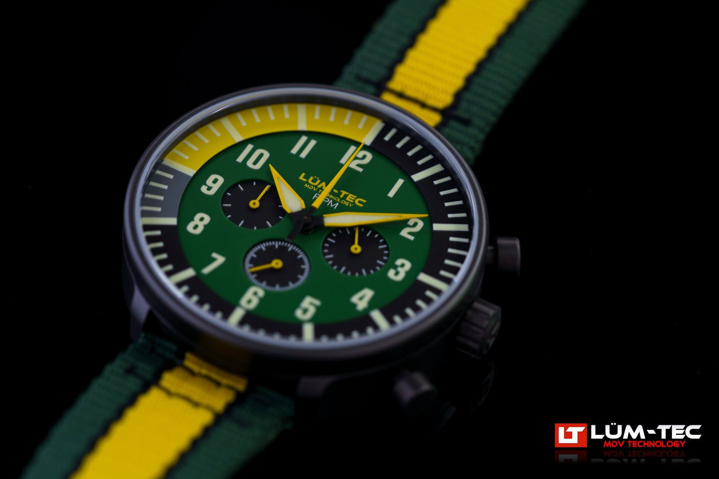 Lum-Tec RPM 3 Watch – USA Assembled Chronograph with MDV Lume – CGA Watches - The CGA Company