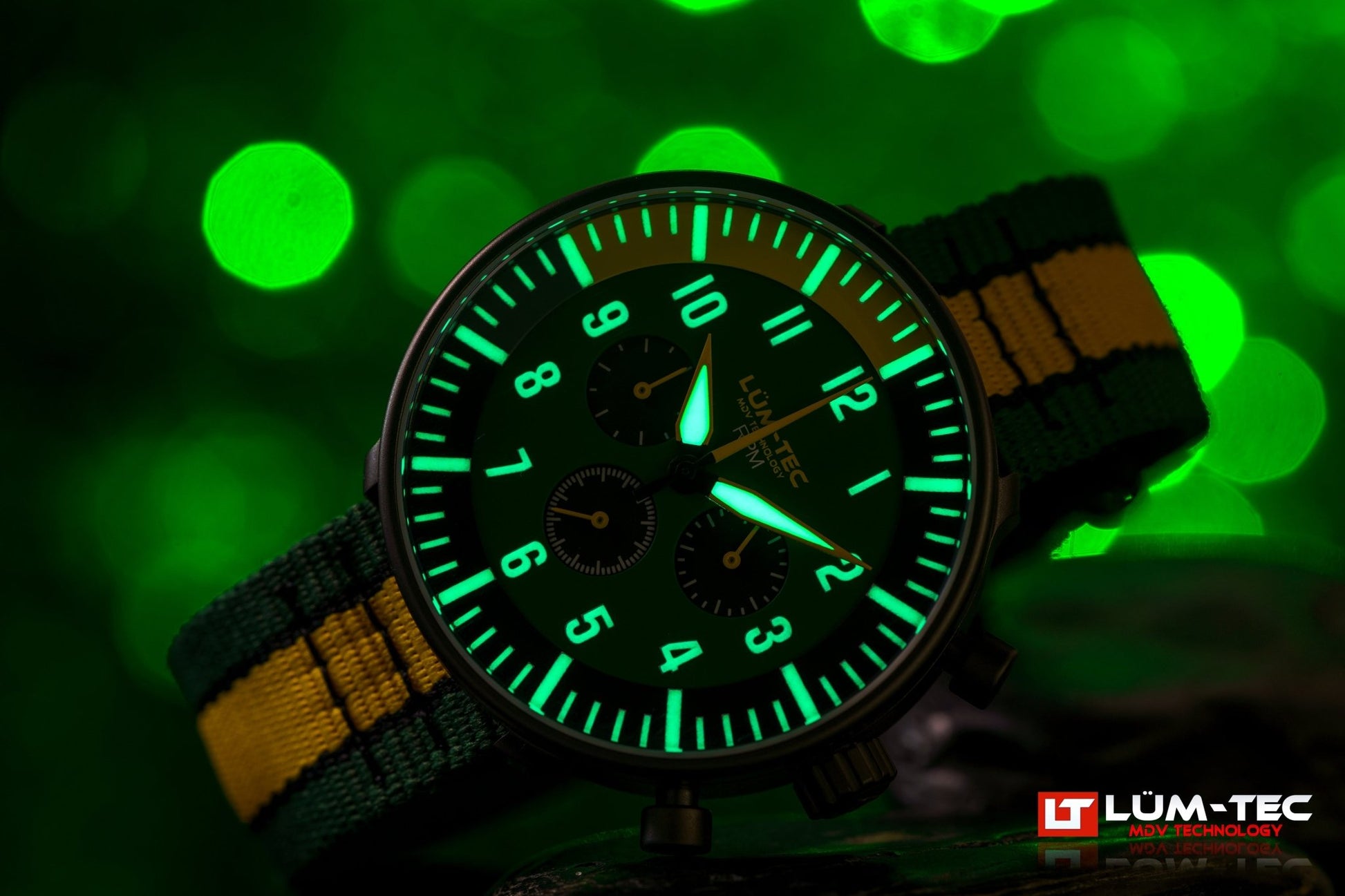 Lum-Tec RPM 3 Watch – USA Assembled Chronograph with MDV Lume – CGA Watches - The CGA Company