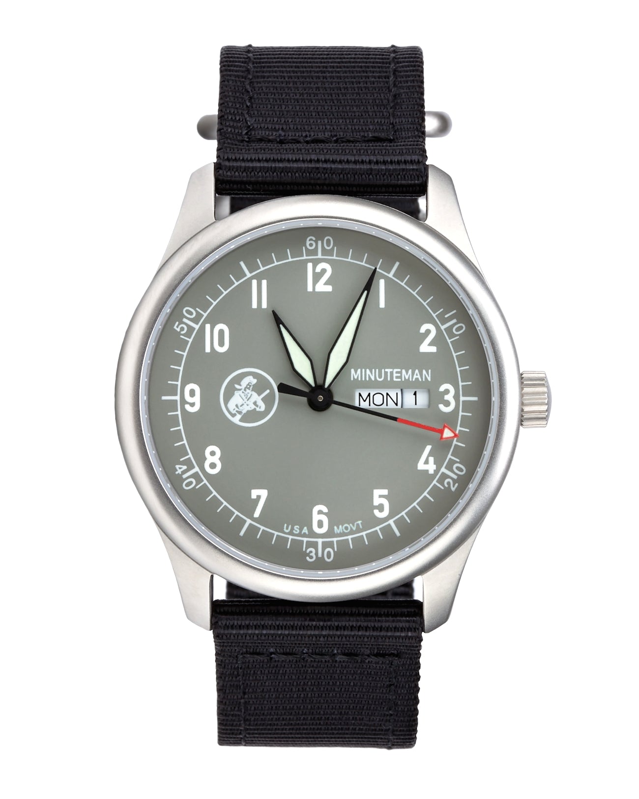 Sold Out! Minuteman A11 Field Watch Powered by Ameriquartz Battleship Grey Dial