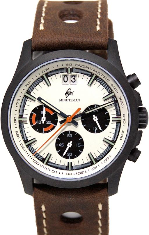 Minuteman Parker Chronograph Wristwatch Panda Dial DLC (Last One Left!)
